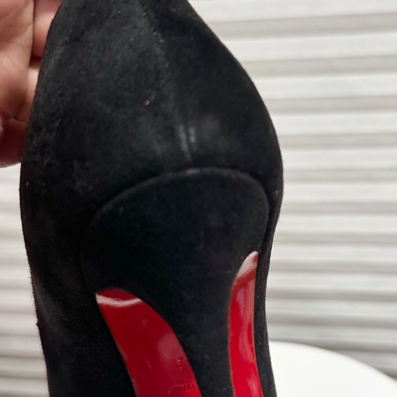 🌺CHRISTIAN LOUBOUTIN🌺 Black Suede Bijoux Booties Size: 35.5 - Picture 10 of 14